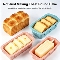 Moule à pain en silicone de qualité supérieure avec poignées ergonomiques, moule de cuisson réutilisable pour gâteau anglais et pain aux bananes faits maison