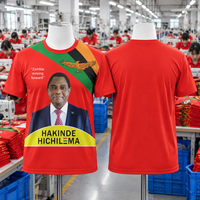 Kaos Kampanye Pria Desain Kustom Elastis Poliester Harga Pabrik Pesanan Grosir