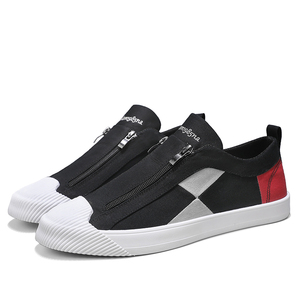 Giày vải màu đỏ xám đen Size 39-44 thiết kế khóa kéo Giày thể thao thông thường dành cho nam - Product Image 6