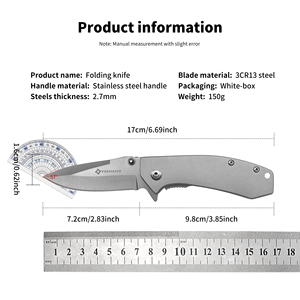 Custom logo 3Cr13 Steel Pocket Tactical Survival Foldable Outdoor <strong>Knife</strong> with Stainless Steel <strong>Knife</strong> - Product Image 2