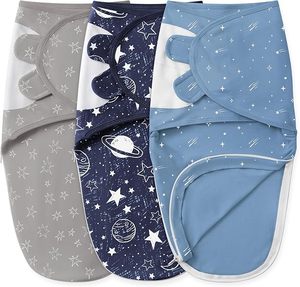 Cotton Baby Sleep Sack Adjustable Velcro <b>Swaddle</b> <b>Blanket</b> Improves Sleep & Calms Startle Reflex - Product Image 3