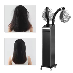 Grey O3 Ozone tóc hấp với 2 vaporizing mũ chuyên nghiệp Micro Mist <span class=keywords><strong>Anion</strong></span> thuốc nhuộm Perm cho sâu tóc da đầu chăm sóc sửa chữa - Product Image 1