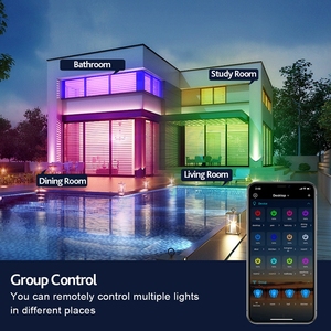 Luz <span class=keywords><strong>de</strong></span> techo inteligente LED RGB moderna Compatible con <span class=keywords><strong>Alexa</strong></span> y Google Home, aplicación Wifi a todo color, Control <span class=keywords><strong>de</strong></span> voz, pantalla blanca para sala <span class=keywords><strong>de</strong></span> estar - Product Image 6
