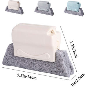Cepillo Limpiador de Ventanas 2 en 1 al por Mayor con Paño, para Limpieza Profunda de Rieles, Ranuras, Puertas Correderas y Espacios Difíciles de Alcanzar - Product Image 4