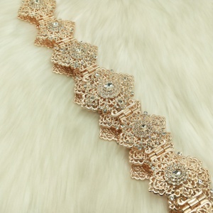 <span class=keywords><strong>Ceinture</strong></span> marocaine en cristal R à longueur réglable pour femmes bijoux de mariage algérien <span class=keywords><strong>Caftan</strong></span> chaîne en métal pour vêtements de mariée - Product Image 6