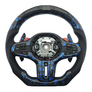 Volant de direction en fibre de carbone forgée Alcantara avec LED, vente directe d'usine, pour BMW G20 G30 G01 Série 3 Série 5 - Product Image 1
