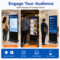Écran publicitaire commercial ZDHQ Full HD sur pied pour la publicité de marque en grande surface
