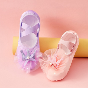 Nouvelles chaussures <span class=keywords><strong>de</strong></span> danse Crown pour enfants, pour ballet et danse latine, chaussons <span class=keywords><strong>de</strong></span> danse à semelle souple, chaussures d'entraînement <span class=keywords><strong>de</strong></span> danse pour filles, chaussures <span class=keywords><strong>de</strong></span> <span class=keywords><strong>ballerine</strong></span> - Product Image 2