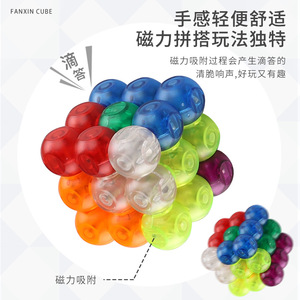 Blocs de construction magnétiques Fanxin Cube 6 cm, puzzle 3D DIY pour jeunes - Product Image 4