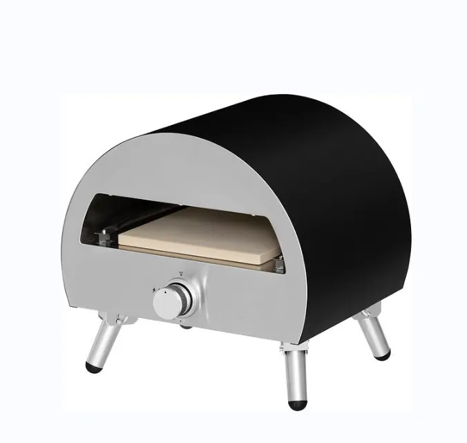 Horno de Pizza giratorio de Gas sin humo, portátil, para exteriores, precio de fábrica, buena venta