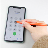 Stylo bille tactile en métal doré avec logo personnalisé, stylet recouvert de caoutchouc souple, largeur d'écriture 1,0 mm, stylos cadeaux d'affaires