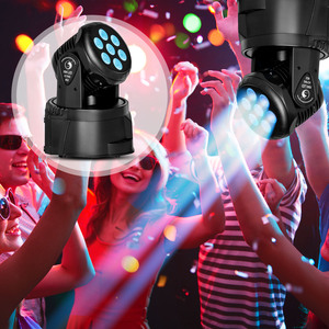 U'king Mini 7x10w <span class=keywords><strong>LED</strong></span> RGBW ánh sáng DMX DJ Disco bên câu lạc bộ chiếu sáng luzes de palco Thiết bị hiệu ứng đèn sân khấu di chuyển đầu đèn - Product Image 5