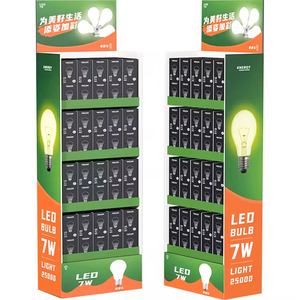 Индивидуальная светодиодная картонная стойка с многослойными бумажными полками для напольного использования в розничных рекламных акциях освещения - Product Image 5