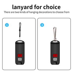 4 màu sắc có thể sạc lại tấn công cá nhân tự vệ an toàn âm thanh hoảng loạn nút Keychain IP67 báo động cá nhân không thấm nước - Product Image 5