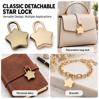 Mini cadenas mignons en forme d'étoile de haute qualité avec clé pour sacs et accessoires