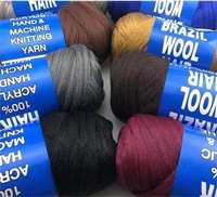 Cheveux de Laine Brésilienne pour Tresses, Laine Brésilienne Jumbo à Crocheter, Fibre Synthétique pour Tressage, Couleur Marron