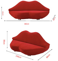 Sofá Moderno Rojo Barato al por Mayor de Fábrica, Sofá Rosa para Sala de Estar, Sofá de Tela y Cuero de Lujo, Juego de Muebles