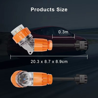 Adaptateur de chargeur EV 3/5 broches pour Tesla Model S, 3, X, Y Gen 2, rallonge de chargeur EV, connecteur de prise 240V à 32A