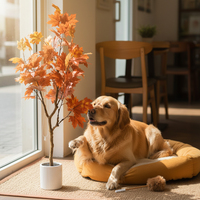 Feuilles d'érable artificielles vertes pour Thanksgiving, résistantes aux UV, en plastique, pour une décoration intérieure de haute qualité