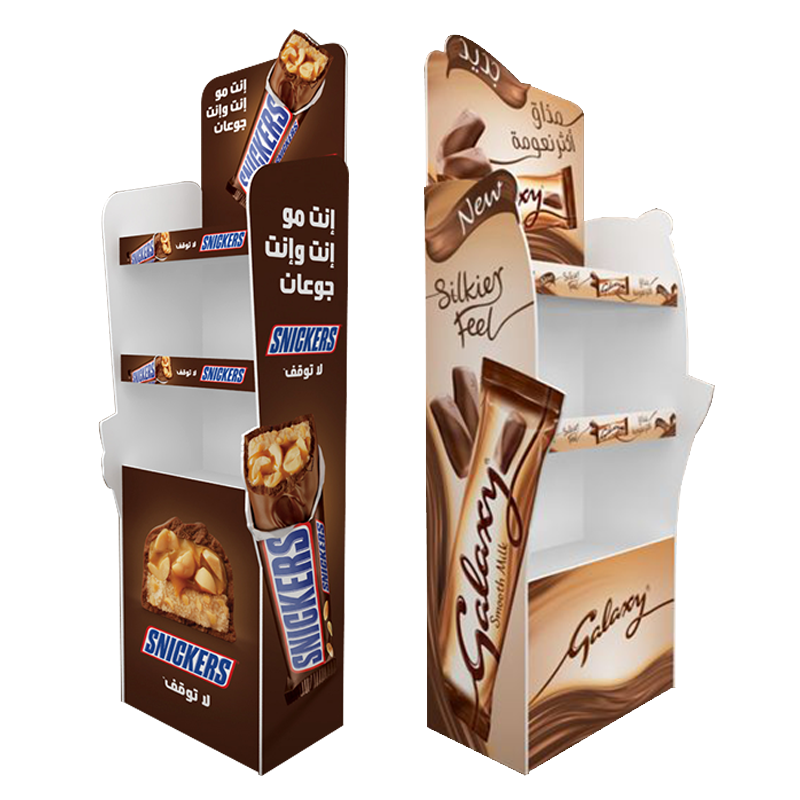 Customized Light Duty Cardboard Display Rack Supermarket Chocolate Display Rack Recyclable Material — view 6