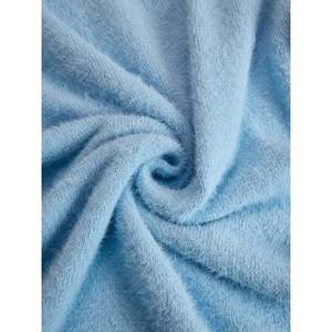 Robe pull en maille à col roulé duveteuse bleu ciel S(66) pour femme - Product Image 3