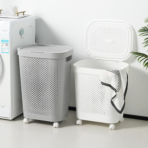 Plastic Laundry Basket Removable Washing Basket Clothes Container Household Basket <b>Bins</b> for Bathroom - Product Image 1