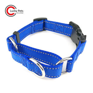 Zware Reflecterende Nylon Slip Pet Kraag Verstelbare Roestvrijstalen Ketting <span class=keywords><strong>Martingale</strong></span> Hondenhalsband - Product Image 5