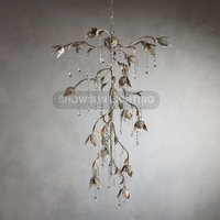 Lustre rétro américain en cascade design entrée restaurant salon lustre en forme de branche de fleur