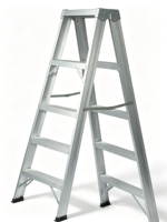 Échelle à marches en aluminium certifiée EN131, échelle pliante pour la maison avec plateau supérieur pour outils, échelle de travail portable pour l'intérieur