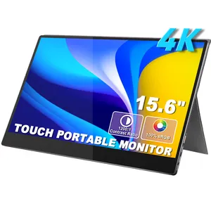 SIBOLAN Monitor portatile 4K 15.6 pollici UHD Monitor per Laptop USB C HD Computer Display HDR cura degli occhi schermo esterno con copertura intelligente