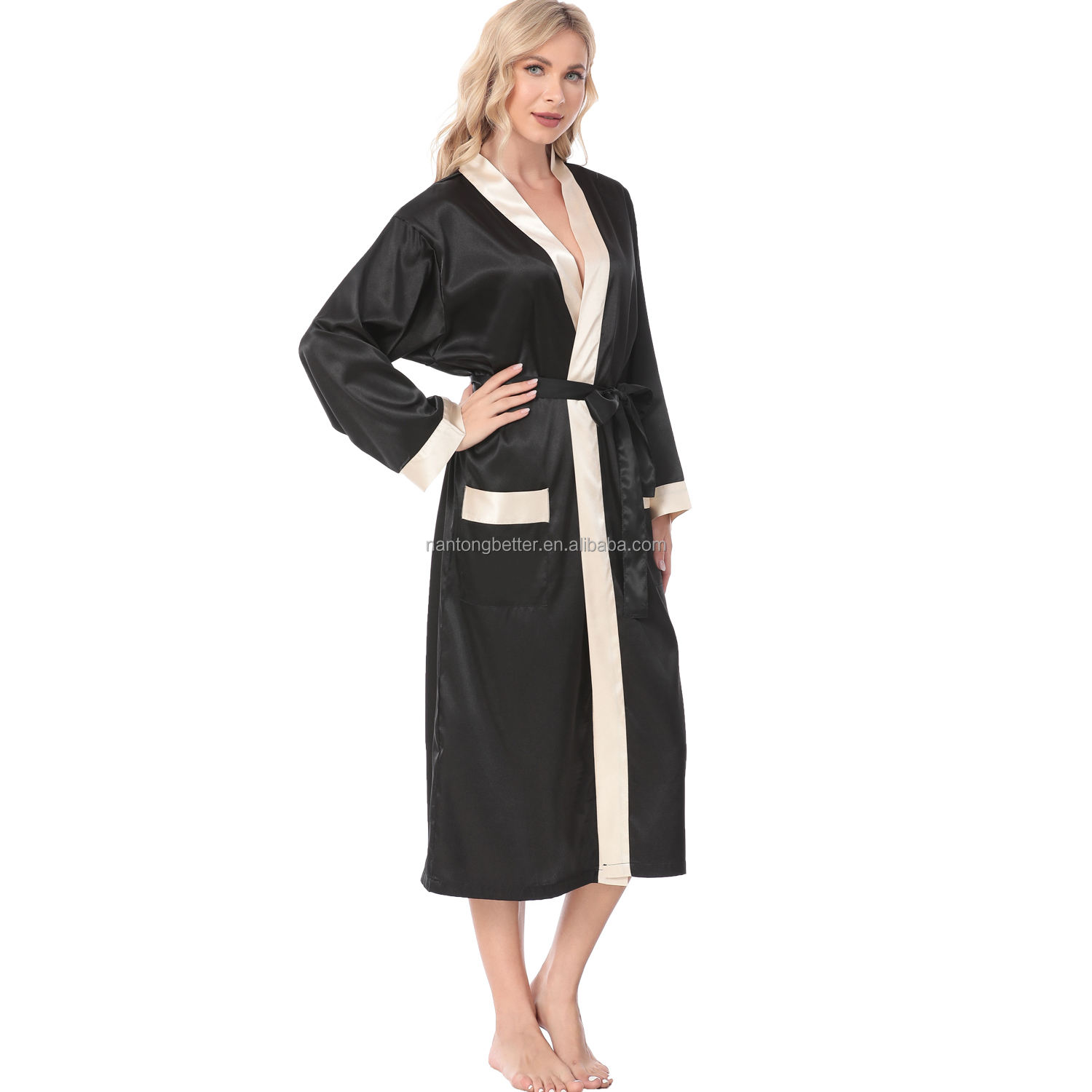 Proveedor de fábrica, venta al por mayor, bata larga de satén, batas de  seda sexis para niña, vestido de dormir de lujo para mujer