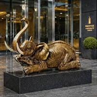 Statue d'éléphant en bronze grandeur nature personnalisable pour la décoration de grandes propriétés, sculpture en bronze