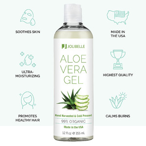 Gel d'Aloe Vera de marque privé<span class=keywords><strong>e</strong></span> pour le visage, la peau, les cheveux et le soulagement des coups de soleil Gel éclaircissant végétalien 99% pur - Product Image 4