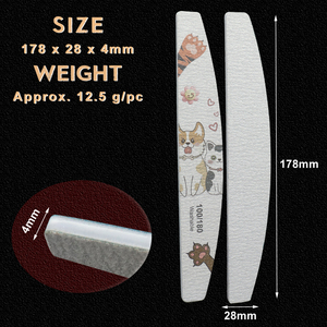 专业圣诞花朵双面指甲锉 100/180 粒度图案印花塑料材质美甲工具 - Product Image 3