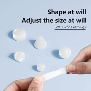 Pacote com 12 Protetores Auriculares de Silicone Azul à Prova d'Água para Crianças, Caixa Quadrada, Protetores Auriculares para Dormir e Nadar, Anti-Ruído - Product Image 5