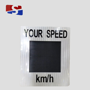 เครื่องวัดความเร็วหน้าจอ LED พลังงานแสงอาทิตย์แบบพกพาป้ายเรดาร์จำกัดความเร็วเพื่อความปลอดภัยทางถนน - Product Image 3