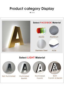Letrero Comercial de Acero Inoxidable con Logotipo LED Personalizado, Letrero Retroiluminado con Logotipo de Empresa, Fabricante Original - Product Image 6