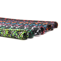 Gaine de câble tressée en PET multicolore, résistante à l'abrasion, extensible, pour la protection des câbles robotiques