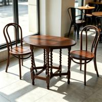 Table à manger/platine à café pliante en bois massif de style français SHANMU, design réglable et extensible, inspiré du milieu du siècle