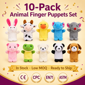 Mini Marionetas <span class=keywords><strong>de</strong></span> <span class=keywords><strong>Dedo</strong></span> <span class=keywords><strong>de</strong></span> Peluche, 10 Estilos: Conejo, Perro, Vaca, <span class=keywords><strong>Pato</strong></span>, Hipopótamo, Ratón, Cerdo, Rana, Oso, Panda, para el Aula, Venta al por Mayor, MOQ Bajo - Product Image 1