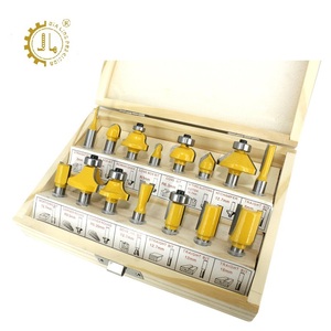 Màu Đỏ Vàng 15Pcs Router Bit Thiết Lập Cắt Tỉa Thẳng 6Mm Router Bits Kit CNC 12Pcs Router Bit Thiết Lập Chế Biến Gỗ - Product Image 2