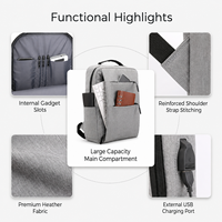 Sac à dos pour ordinateur portable personnalisé avec logo, imperméable, avec port USB, en tissu Oxford, fin, 17,3 pouces, pour hommes et femmes, loisirs, bureau, Ryanair, 4 couleurs
