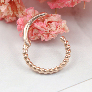 Kim Loại Vĩnh Cửu 14Karat Kim Loại Màu Vàng Kim Nguyên Khối Nhẫn Xỏ Lỗ Có Bản Lề Trang Sức Xỏ Lỗ Cơ Thể - Product Image 2