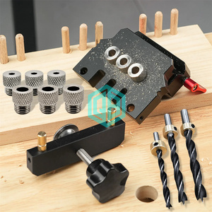 Kit di giga per centraggio autocentrante, localizzatore di guide per fori dritti, strumento multifunzionale per la lavorazione del legno - Product Image 4