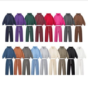 Conjunto de Sudadera con Capucha de Algodón de Alta Calidad para Primavera y Otoño, 350G, Sudadera Moderna para Chico, Pantalones Holgados y Cómodos - Product Image 3