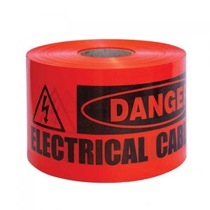 Danger Warning <b>Tape</b> 3 In Wide Red Polyethylene Hazard Barrier <b>Tape</b> Peligro Bilingual Label - Product Image 4