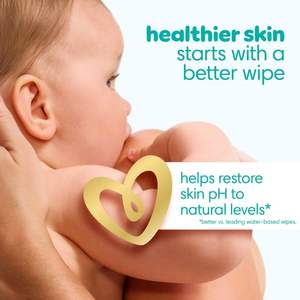 Lingettes pour bébé 100% naturelles, hypoallergéniques, non parfumées, à base d'eau, 336 unités, nettoyage doux pour peaux délicates - Product Image 3