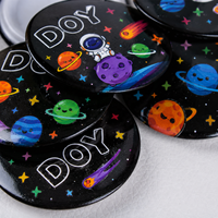 Broche Logo personnalisé personnalisé, Badge de boutons en métal avec broche de sécurité