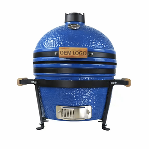 Auplex Small Komodo, Parrilla Kamado de Cerámica Premium de 16 Pulgadas, Altura Ajustable, Diseño Moderno, <span class=keywords><strong>Asador</strong></span> de Acero Inoxidable, Ahumador Seguro - Product Image 1