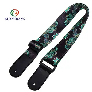 Sublimation Custom Guitar Strap for Sale Promoting Wholesale High Quality Adjustable Fashion Pantone Color Customized Printed